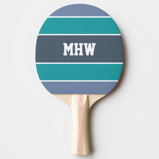 Aangepast monogram Stripes Pattern pingpongpeddel Tafeltennisbatje (Voorkant)
