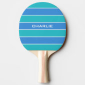 Aangepast monogram Stripes Pattern pingpongpeddel Tafeltennisbatje (Achterkant)