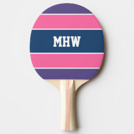 Aangepast monogram Stripes Pattern pingpongpeddel Tafeltennisbatje