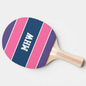 Aangepast monogram Stripes Pattern pingpongpeddel Tafeltennisbatje (Zijkant)