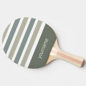 Aangepast monogram Stripes Pattern pingpongpeddel Tafeltennisbatje (Zijkant)
