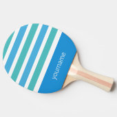 Aangepast monogram Stripes Pattern pingpongpeddel Tafeltennisbatje (Zijkant)