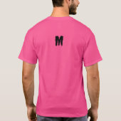 Aangepast monogram symbool Logo M Letter T-shirt (Achterkant)