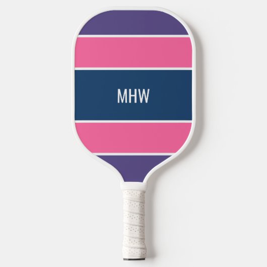 Aangepast monogram tapepatroon pickleball paddle (Voorkant)