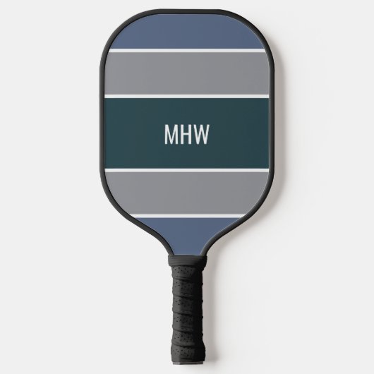 Aangepast monogram tapepatroon pickleball paddle (Voorkant)