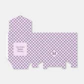Aangepast monogram & tekst gerold / tartanpatroon bedankdoosjes (Uitgevouwen)