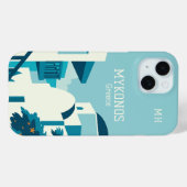 Aangepast monogram & tekst Griekenland Case-Mate iPhone Case (Achterkant (horizontaal))