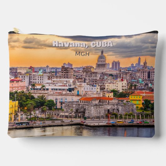 Aangepast Monogram & Tekst Havana, Cuba Etui (Voorkant)