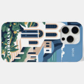 Aangepast Monogram & Tekst Santorini Nederland Case-Mate iPhone Case (Achterkant (horizontaal))