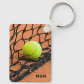 Aangepast Monogram & Teksttennis Sleutelhanger (Achterkant)