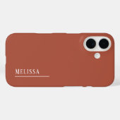 Aangepast monogram, terracotta kleur Case-Mate iPhone case (Achterkant (horizontaal))