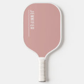 Aangepast monogram, trendy bloktypografie roze pickleball paddle (Voorkant)