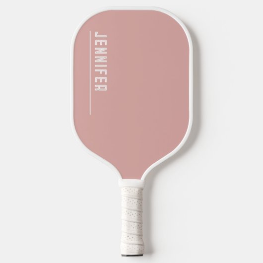 Aangepast monogram, trendy bloktypografie roze pickleball paddle (Voorkant)