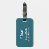 Aangepast monogram Tropisch Monstera Leaf Greenery Bagagelabel (Achterkant verticaal)