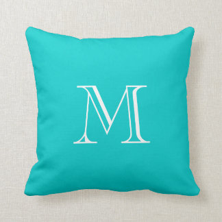 Aangepast monogram Turquoise Pillow Kussen