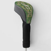 Aangepast Monogram Uw Initiële Naam Natuur Kunst Golfheadcover (Schuin)