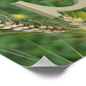 Aangepast monogram Uw initiële naam Natuur Poster (Hoek)