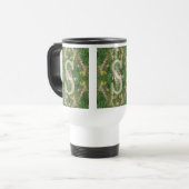 Aangepast monogram Uw initiële naam Natuur Reisbeker (Voorkant links)