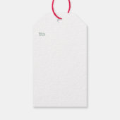 Aangepast Monogram Vakantie Hoefijzer Cadeaulabel (Achterkant)