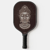 Aangepast monogram van Buddha Illustratie Pickleball Paddle (Achterkant)