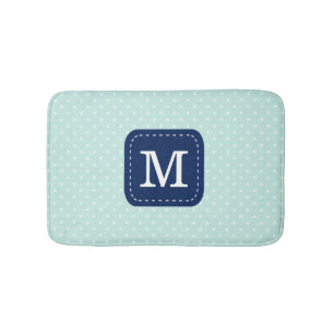 Aangepast monogram van Munt Polka Badmat