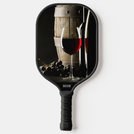Aangepast monogram van Wine Lover Pickleball Paddle (Achterkant)