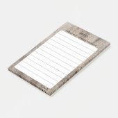 Aangepast Monogram "Vandaag Was Genoeg" Hout Textu Post-it® Notes (Schuin)