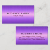 Aangepast monogram Violet Roestvrij staal Metaal Visitekaartje (Voorkant / Achterkant)