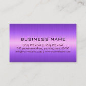 Aangepast monogram Violet Roestvrij staal Metaal Visitekaartje (Achterkant)