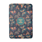 Aangepast monogram vlinderpatroon badmat (Voorkant Verticaal)