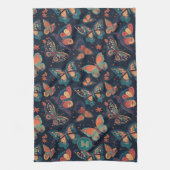 Aangepast monogram vlinderpatroon theedoek (Verticaal)