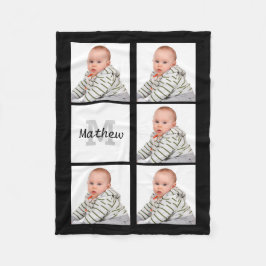 Aangepast monogram voor aangepaste fotocollage fleece deken