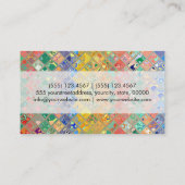 Aangepast monogram voor abstract mozaïekpatroon #2 visitekaartje (Achterkant)