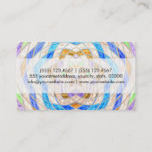 Aangepast monogram voor abstract mozaïekpatroon #7 visitekaartje (Achterkant)