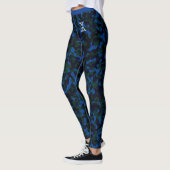 Aangepast monogram voor Blauw-Groen Camouflage Pat Leggings (Links)