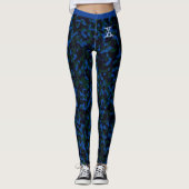 Aangepast monogram voor Blauw-Groen Camouflage Pat Leggings (Voorkant)