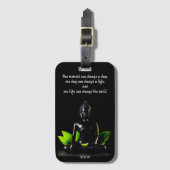 Aangepast monogram voor Buddha Quote Bagagelabel (Voorkant (verticaal))
