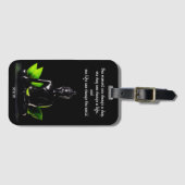 Aangepast monogram voor Buddha Quote Bagagelabel (Voorkant (horizontaal))