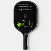 Aangepast monogram voor Buddha Quote Pickleball Paddle (Achterkant)