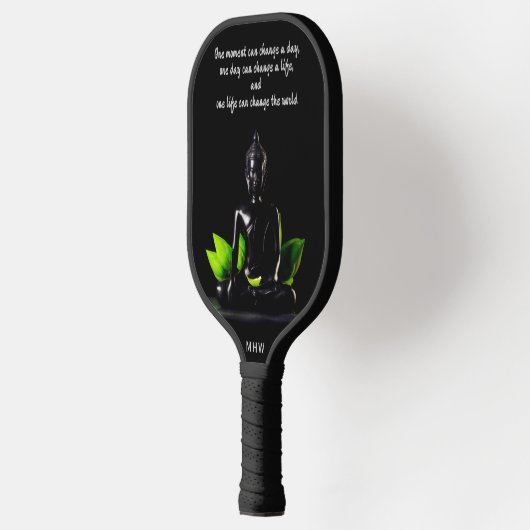 Aangepast monogram voor Buddha Quote Pickleball Paddle (Links)