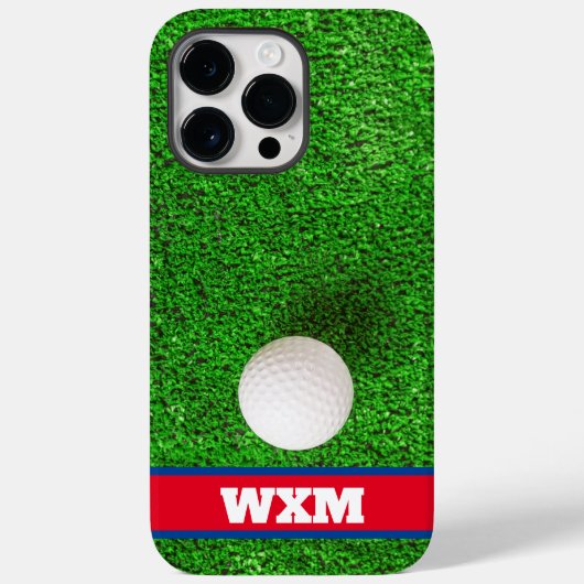 Aangepast monogram voor de Golf van Golf Case-Mate iPhone Case (Achterkant)