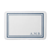 Aangepast monogram voor de klassieke marine blauw badmat (Voorkant)