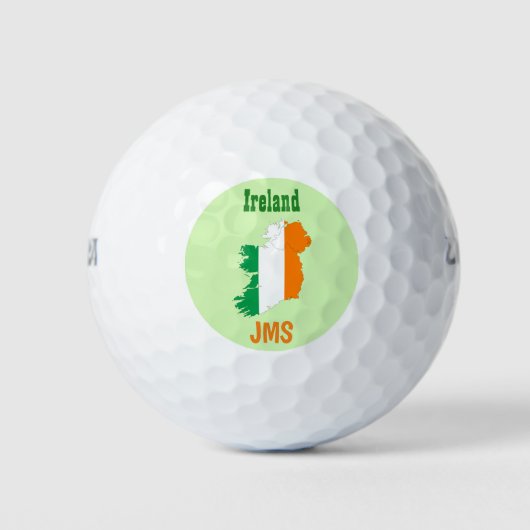 Aangepast monogram voor de vlag van Ierland Golfballen (Voorkant)