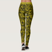 Aangepast monogram voor geel camouflage patroon leggings (Achterkant)