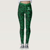 Aangepast monogram voor groen camouflage patroon leggings (Voorkant)