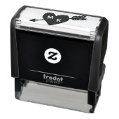 Aangepast monogram voor hart en Pijl Zelfinktende Stempel (Product)