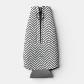 Aangepast monogram voor het Navy- en Gray Chevron- Flesjeskoeler (Achterkant)