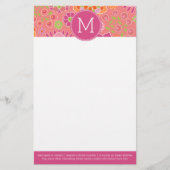 Aangepast monogram voor kleurrijk flessenpatroon briefpapier (Voorkant)