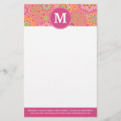 Aangepast monogram voor kleurrijk flessenpatroon briefpapier (Voorkant)