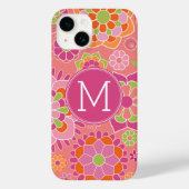 Aangepast monogram voor kleurrijk flessenpatroon Case-Mate iPhone case (Achterkant)